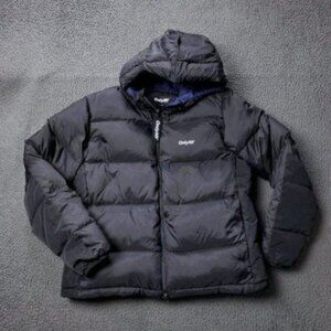 New ONLY NY Packable Snorkel Puffer Down Jacket Nylon Black Mens M Medium